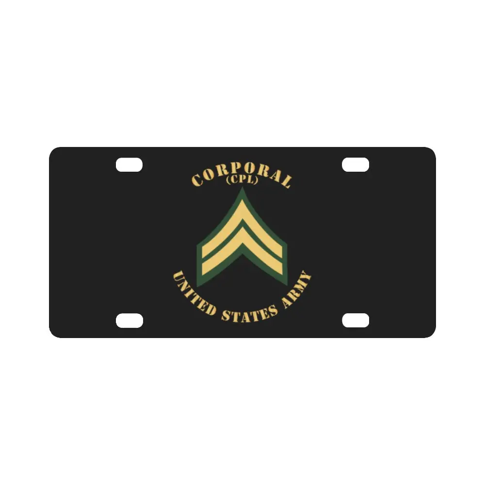 Army - Corporal - Cpl - Flat X 300 Classic License Plate 1