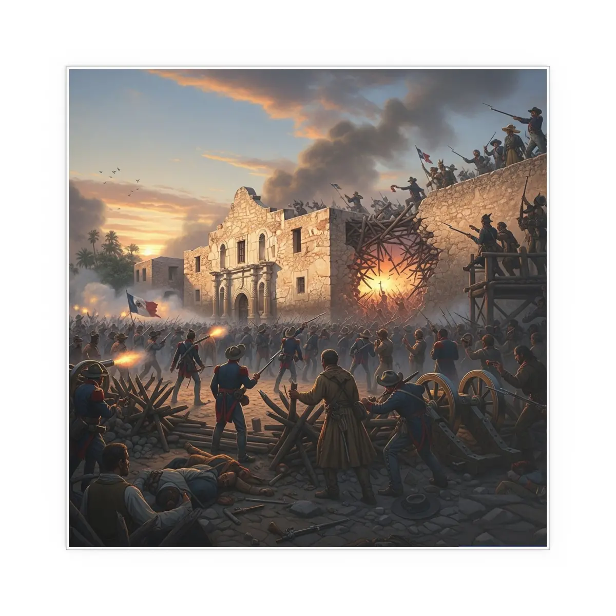 Indoor And Outdoor Silk Posters - Battle Of The Alamo 7