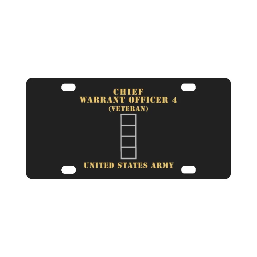Army - Chief Warrant Officer 4 - Cw04 - Veteran - Flat - X 300 Classic License Plate 1