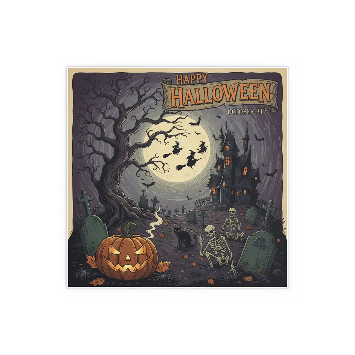Indoor And Outdoor Silk Posters - Halloween 6