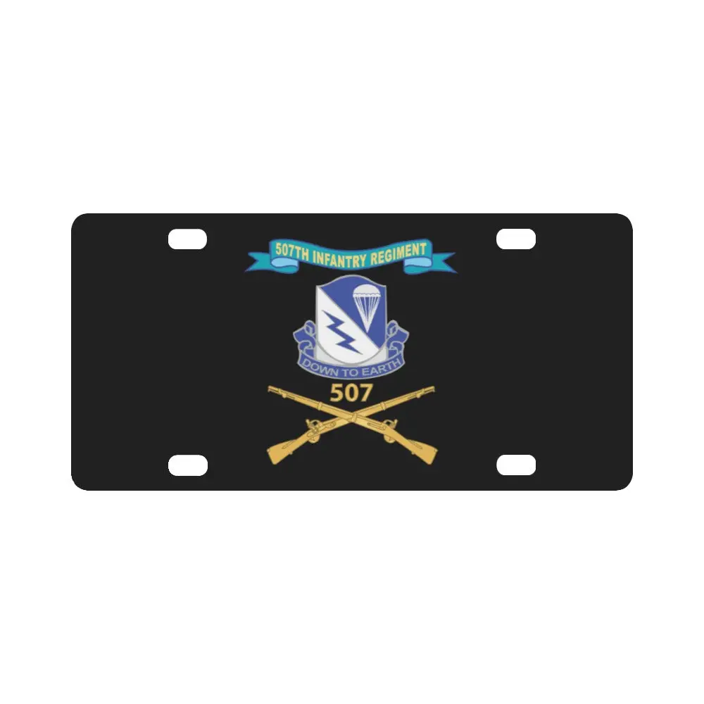 Army - 507Th Infantry Regiment - Dui W Br - Ribbon X 300 Classic License Plate 1