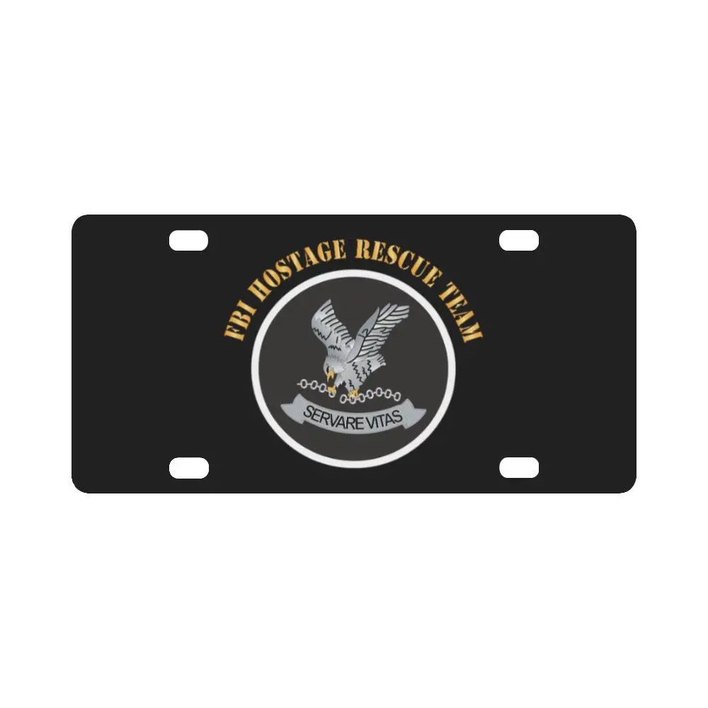 Govt - Fbi Hostage Rescue Team With Text X 300 Classic License Plate 1