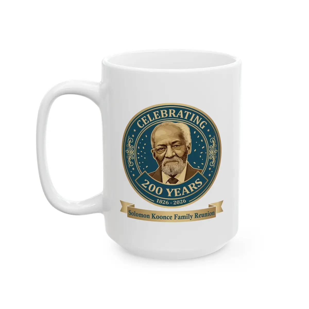 White Ceramic Mug — Solomon Koonce Family Reunion 2