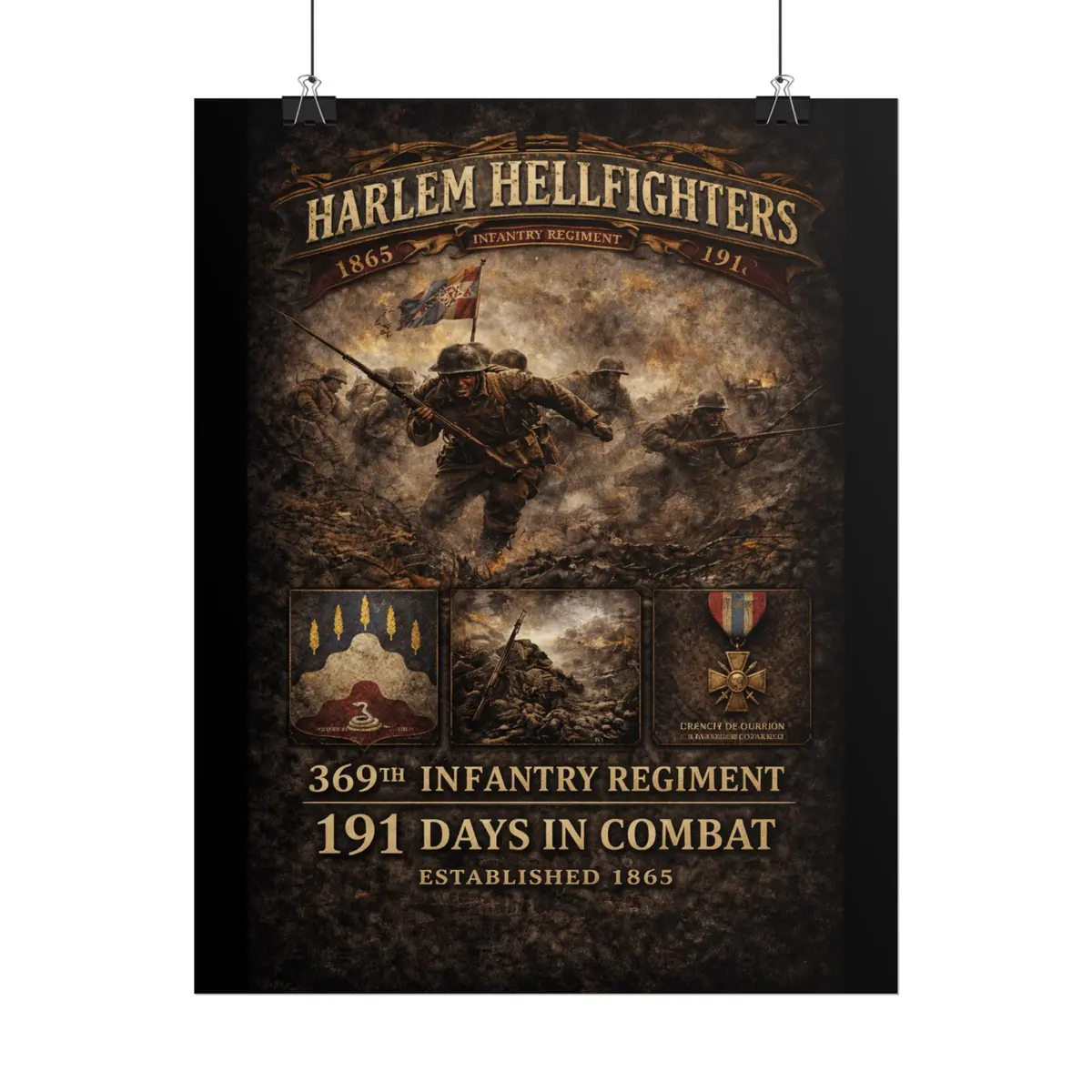 Rolled Posters - 369Th Infantry Regiment - Assault Across No Man's Land - Wwi - Poster 1 6