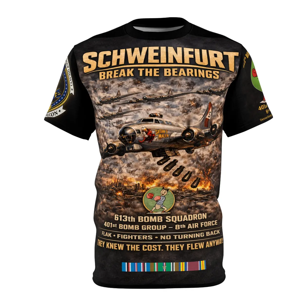 613Th Bomb Squadron, 401St Bomb Group Tribute Tee -   "Bowman’S Bombers" Wwii 1