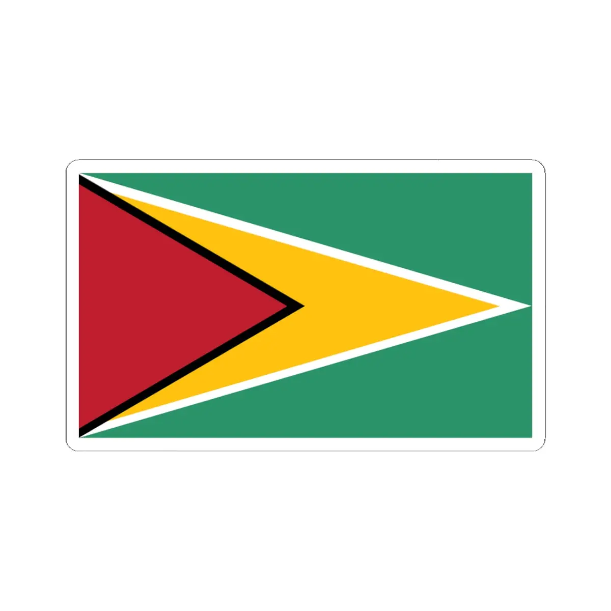Kiss-Cut Stickers - Flag - Republic Of Guyana Wo Txt X 300 4
