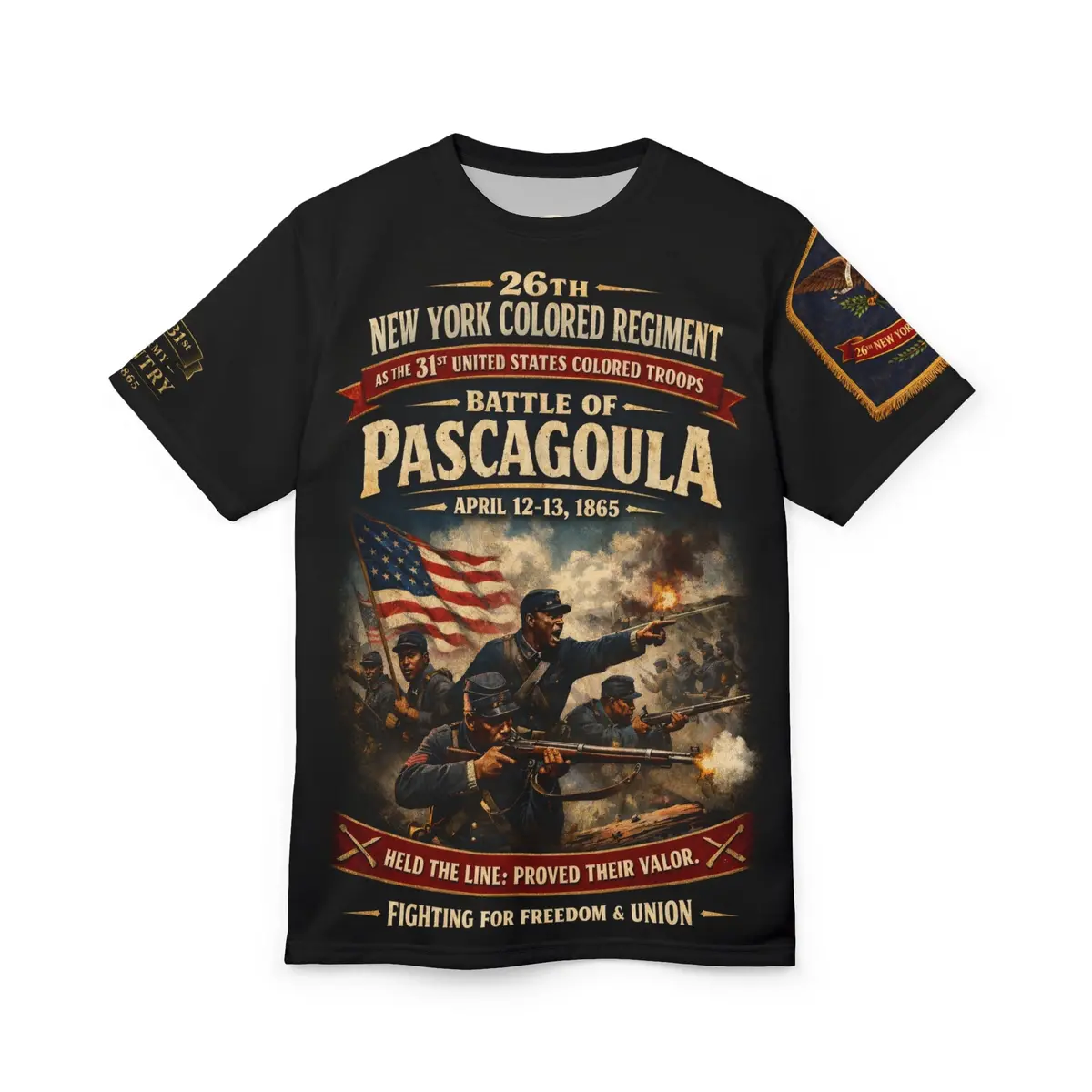 26Th New York / 31St Usct Battle Of Pascagoula Tee — April 12–13, 1865 2