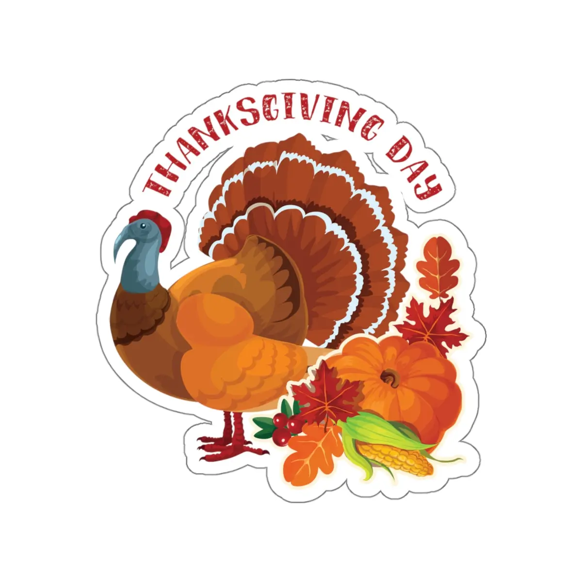 Die-Cut Stickers - Thanksgiving - Happy Turkey Day 5
