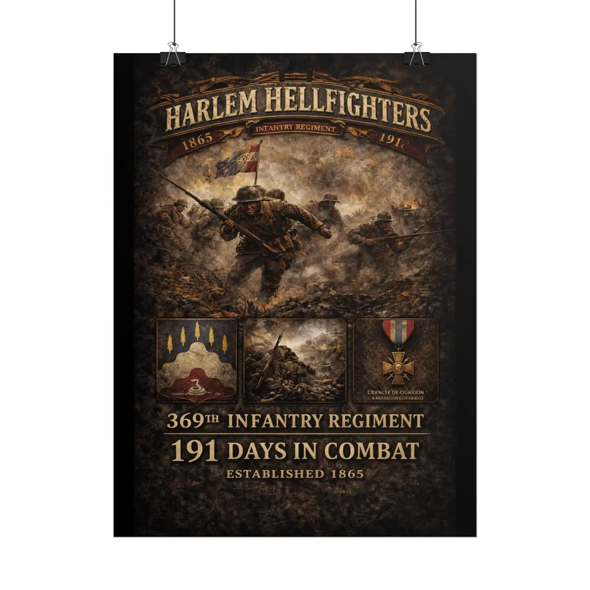 Rolled Posters - 369Th Infantry Regiment - Assault Across No Man's Land - Wwi - Poster 1 8