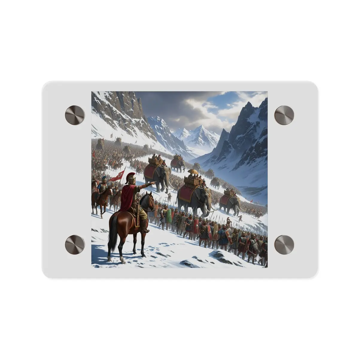Acrylic Wall Art Panel - Hannibal Crossing The Alps To Atttack Rome 1
