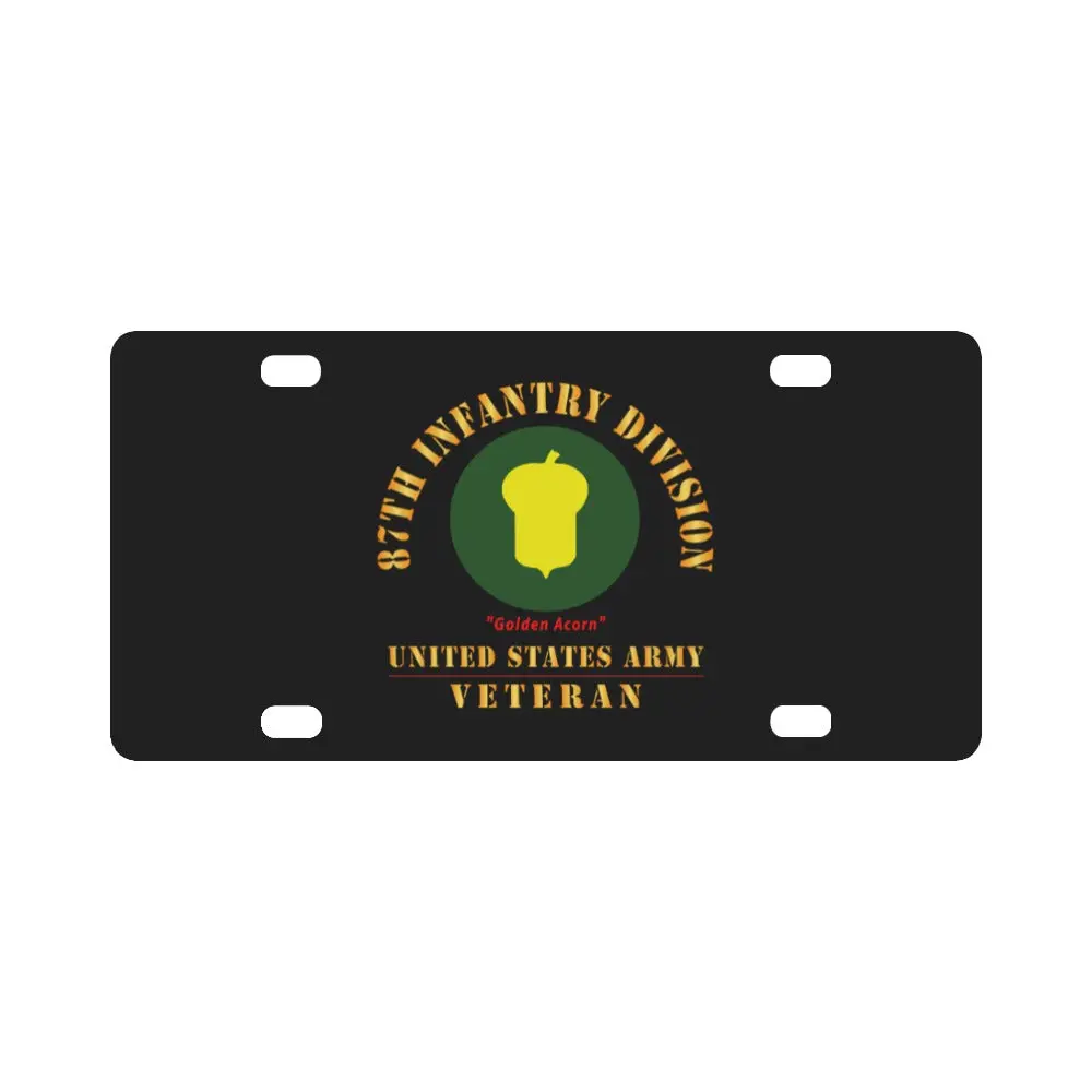 Army - Ssi - 87Th Infantry Division - Golden Acorn - Us Army Veteran X 300 Classic License Plate 1