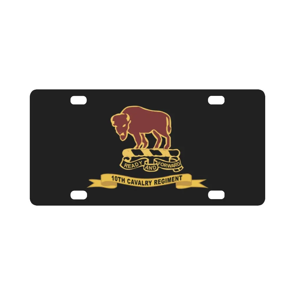 Army - 10Th Cavalry Regiment W Ribbon X 300 Classic License Plate 1