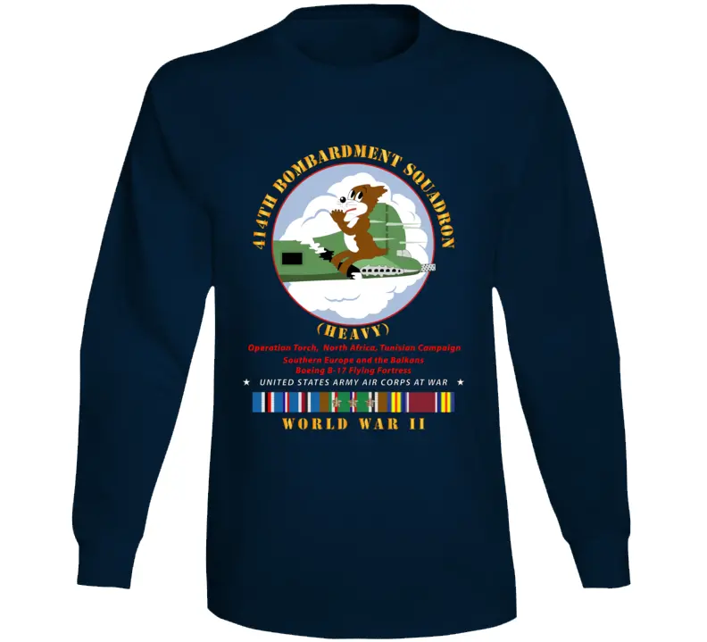 Army - 414Th Bombardment Squadron (Heavy) - Aac W  Wwii  Eu Svc Long Sleeve 2