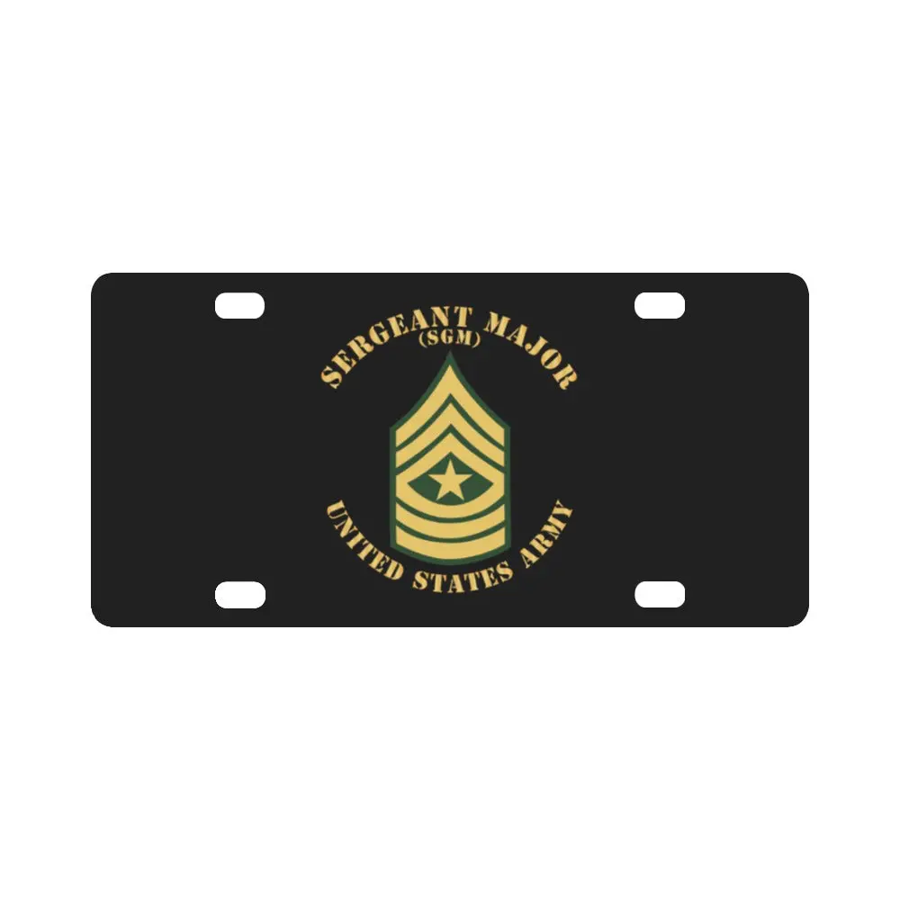 Army - Sergeant Major - Sgm - Flat X 300 Classic License Plate 1