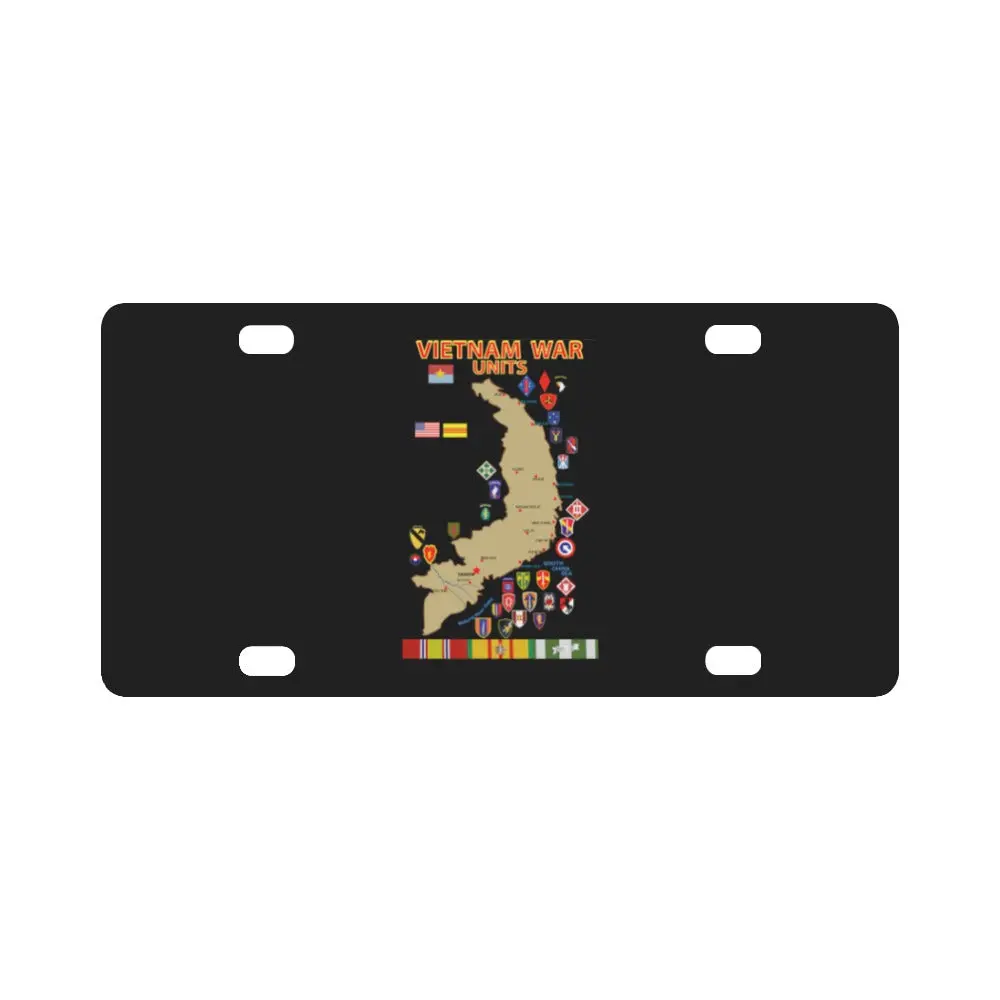 Map - Vietnam Units - 3 Wo Ds Classic License Plate 1