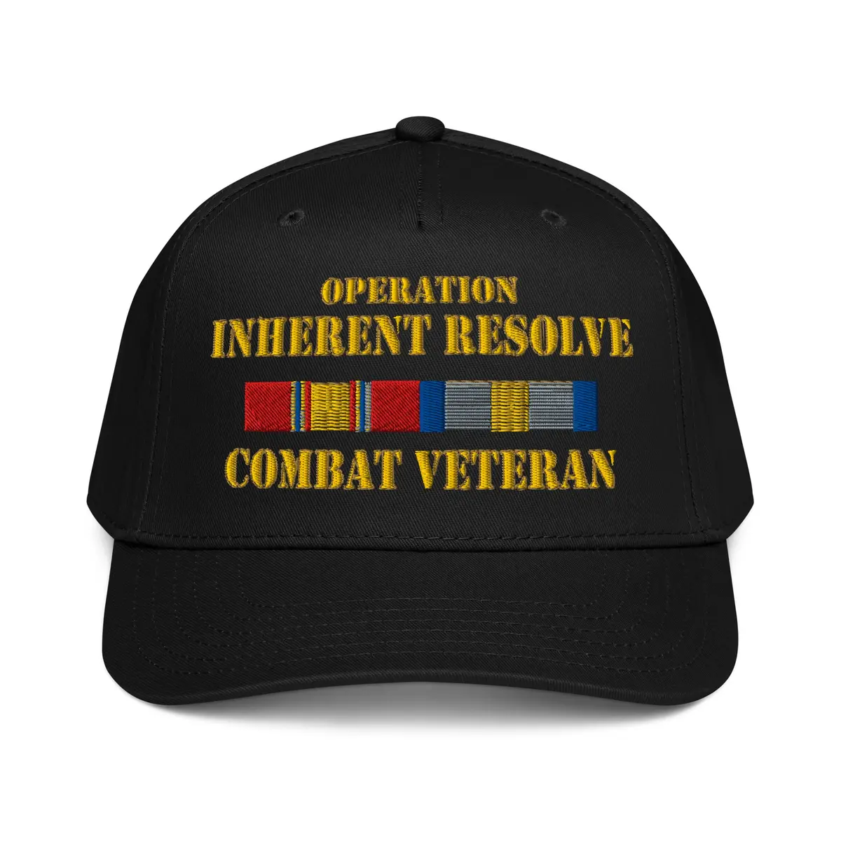 Mid Profile Baseball Cap - Opn Inherent Resolve (Oir) Svc Bar - Combat Veteran - Embroidery 1