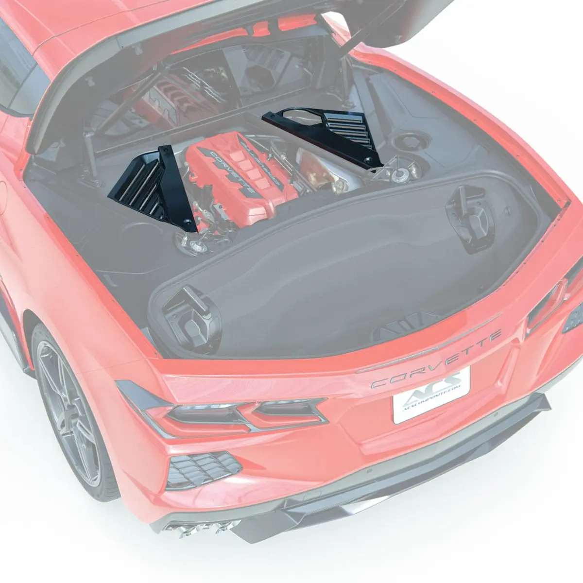 C8 Coupe Louvered Engine Panels 1