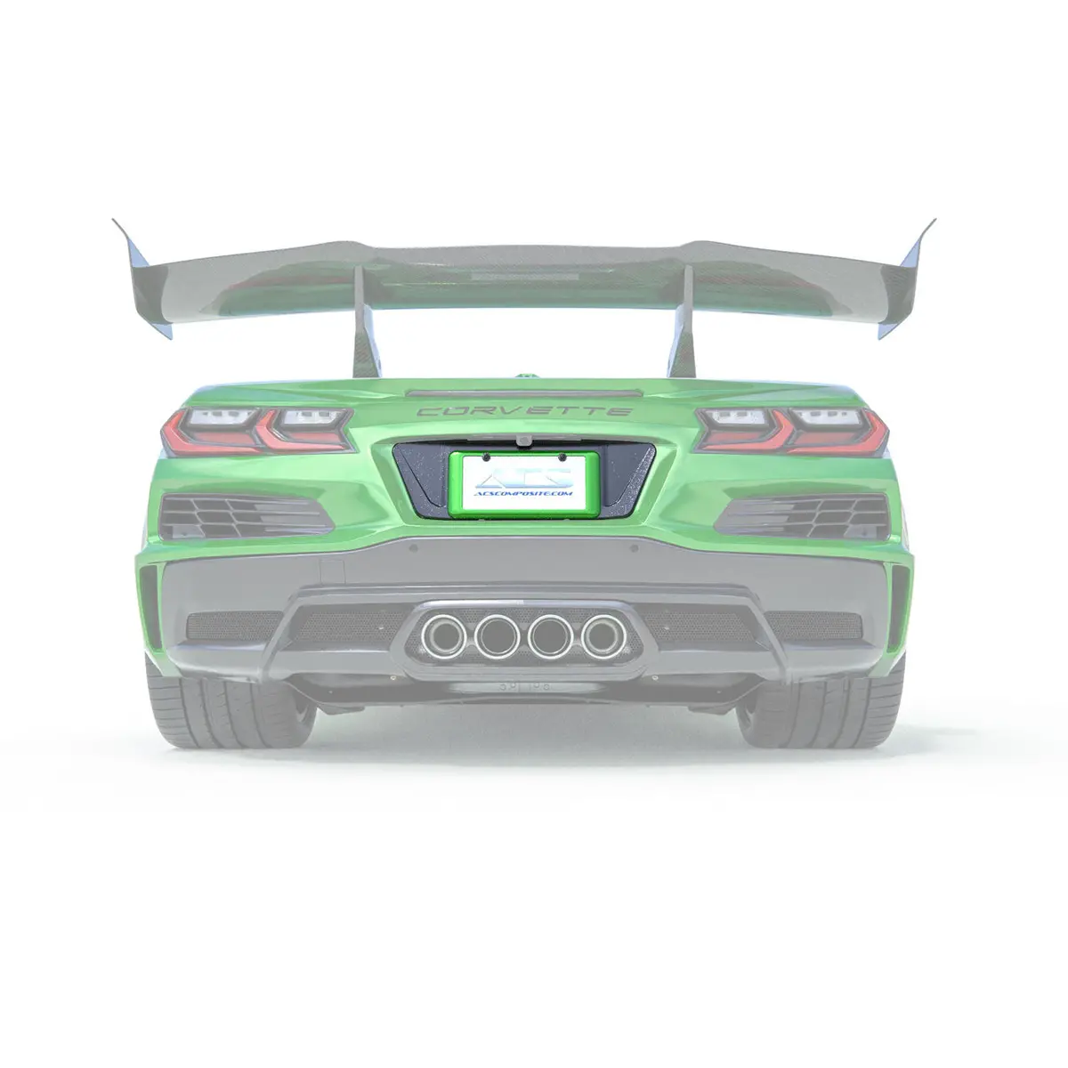 C8 Zr1 High Wing License Plate Filler 1
