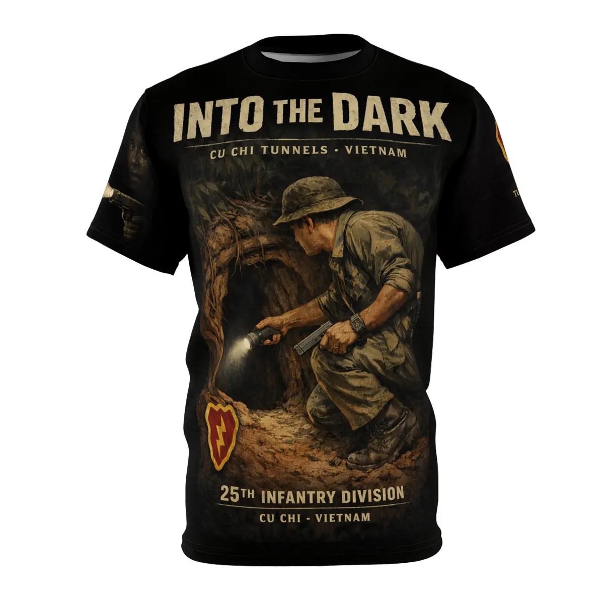 Tunnel Rat Cu Chi Tribute All‑Over Print Tee — 25Th Infantry Division Vietnam 1