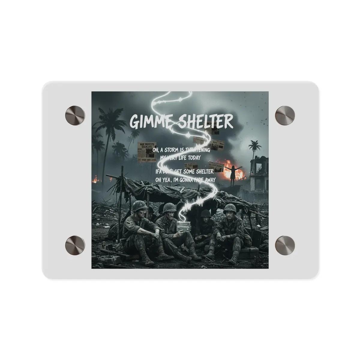 Acrylic Wall Art Panel - Giveme Shelter X 2024 1