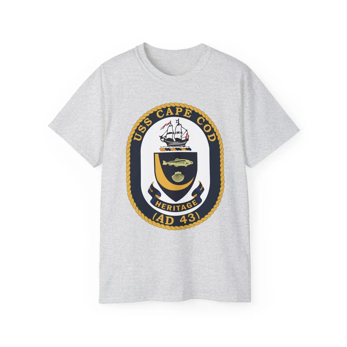 Unisex Ultra Cotton Tee - Navy - Uss Cape Cod (Ad 43) Wo Txt X 300 2