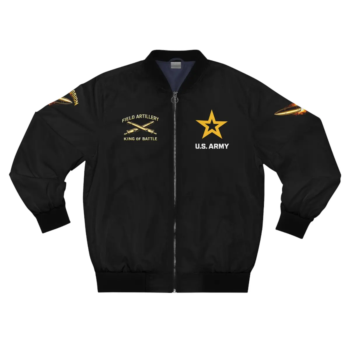 U.S. Army 'King Of Battle' Bomber Jacket – 155Mm Howitzer Field Artillery Military Jacket "King Of Battle" Series 1