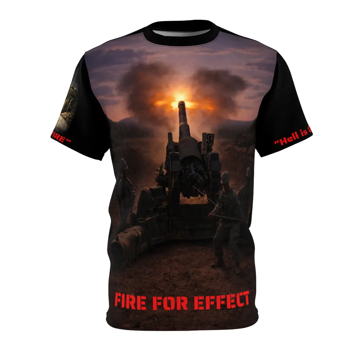 All-Over Print Tee - Artillery - M198 "Fire For Effect" At Dusk - Battery Adjust 1