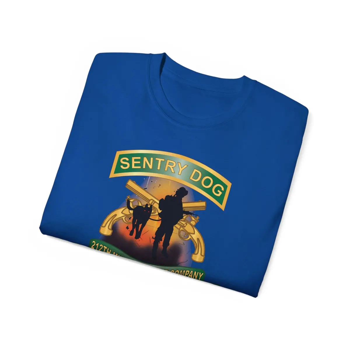 Unisex Ultra Cotton Tee - Army - Sentry Dog - 212Th Military Police Company - Dog Fire W Br - Ribbon Vietnam War Veteran W Vn Svc X 300 46