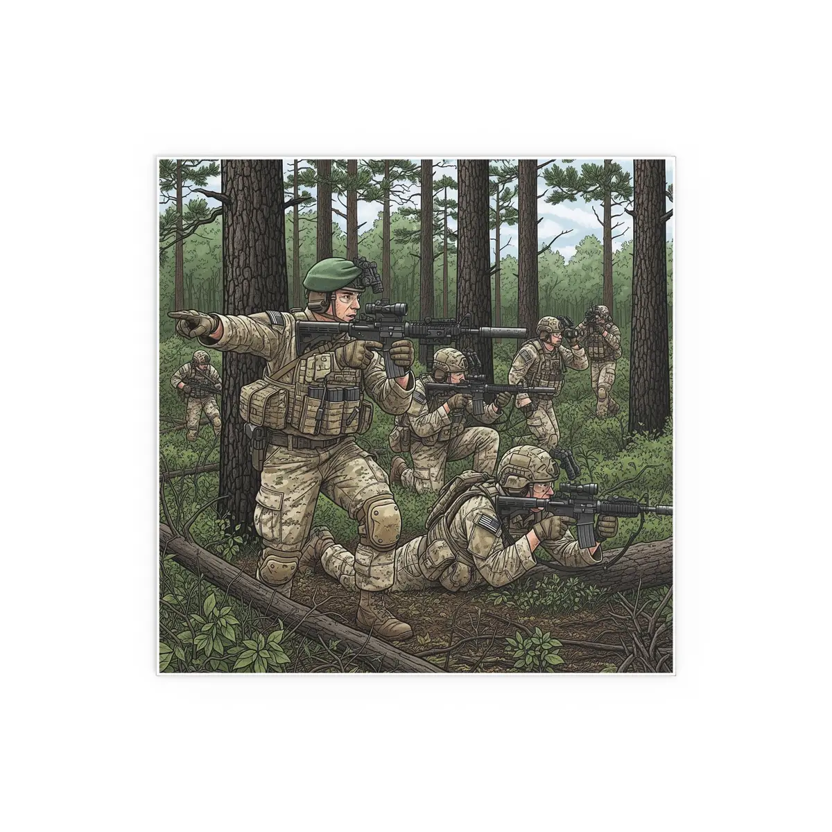 Indoor And Outdoor Silk Posters - Special Forces Training At Mckall 6