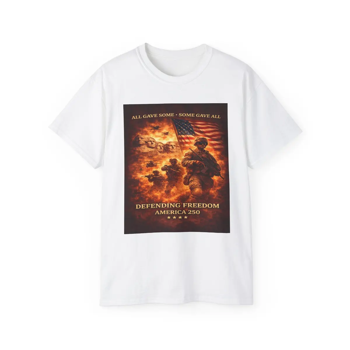 America 250 Birthday Patriotic T-Shirt — 'Extending Freedom Even Now' - Image 2