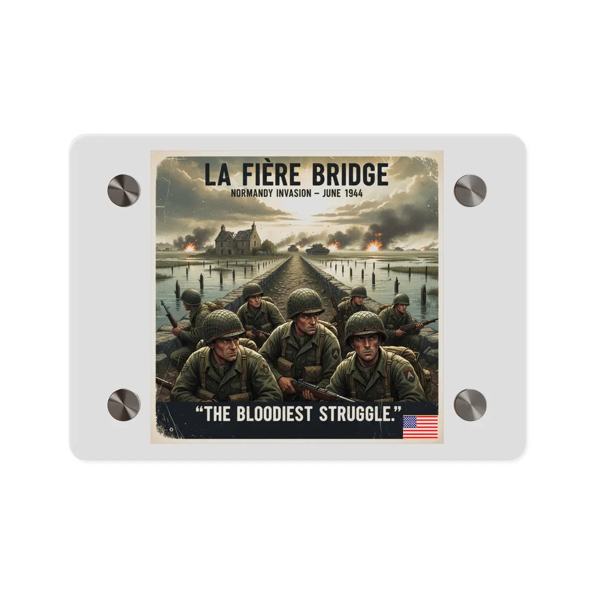 Acrylic Wall Art Panel - 82Nd Airborne At The La Fière Bridge 1