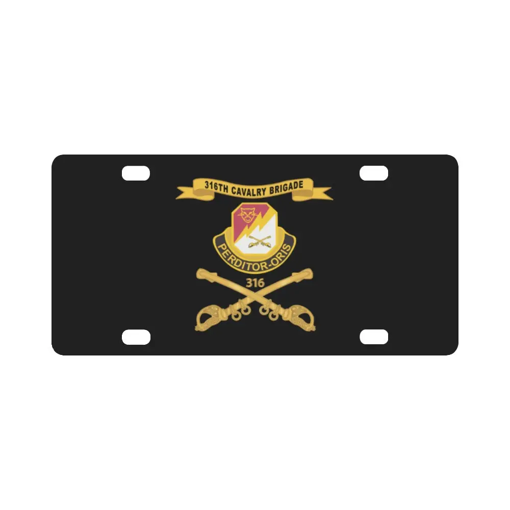 Army - 316Th Cavalry Brigade - Dui W Number Br - Ribbon X 300 Classic License Plate 1