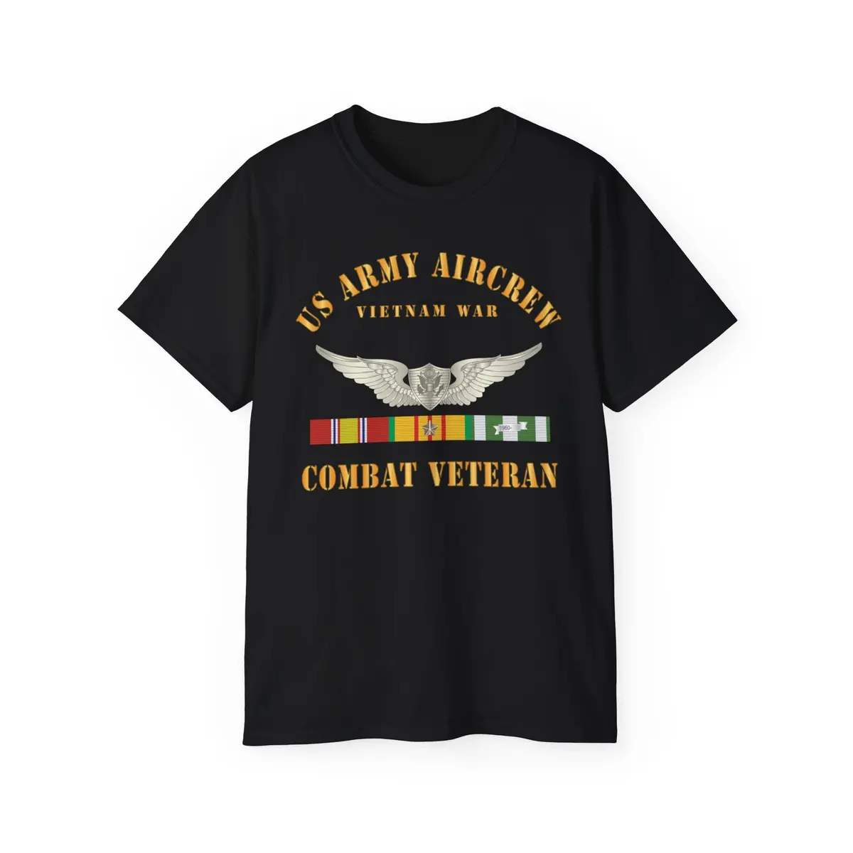 Unisex Ultra Cotton Tee - Army - Us Army Aircrew - Air Crew Badge - Vietnam - Combat Veteran Vn Svc X 300 10