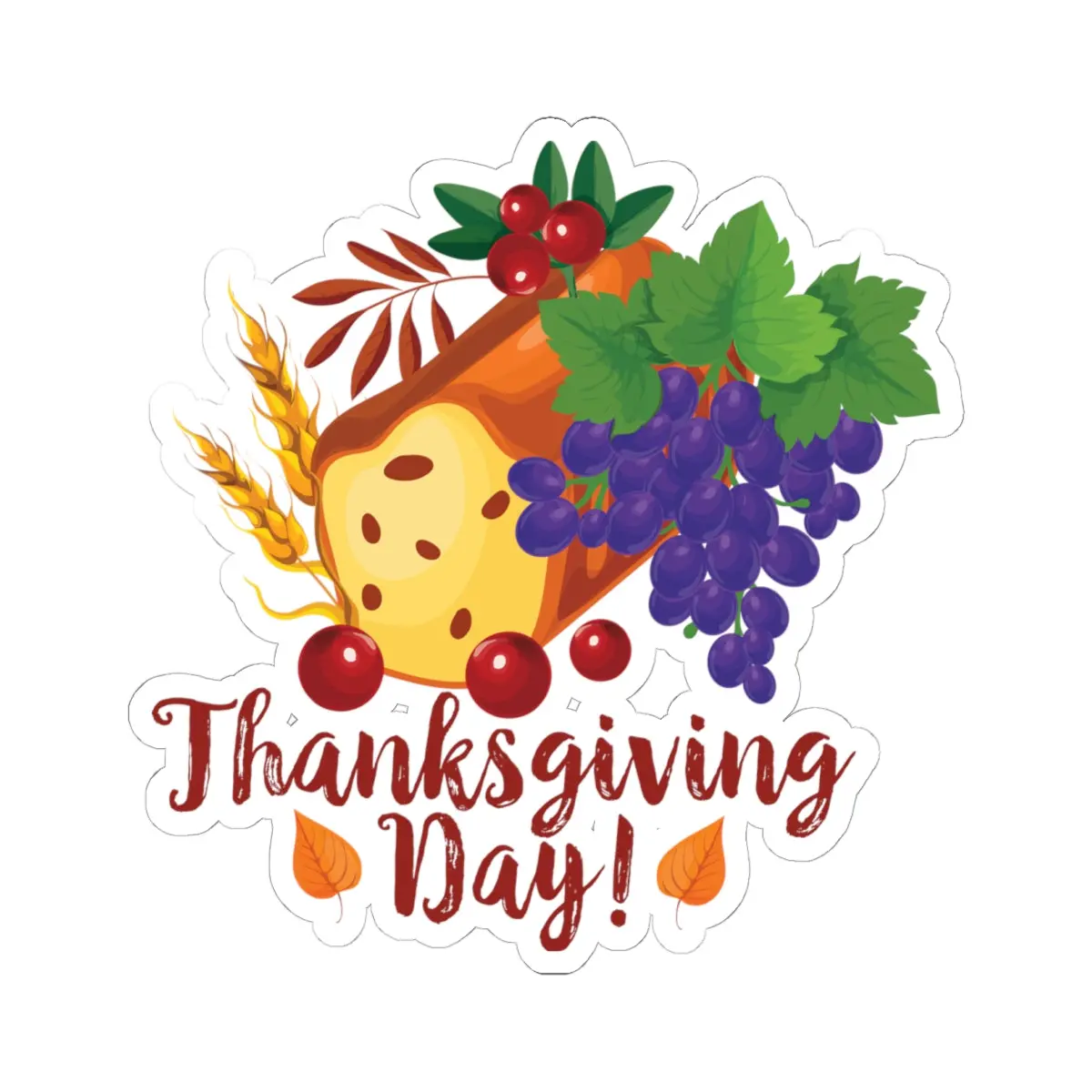 Kiss-Cut Stickers - Thanksgiving Day - Bread 7
