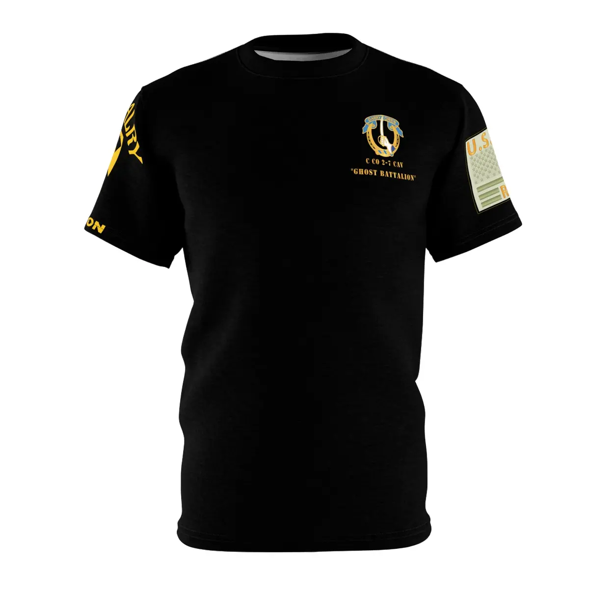 Unisex Tee - Aop Army C Co 2Nd Bn 7Th Cavalry Regiment Ghost Battalion 1