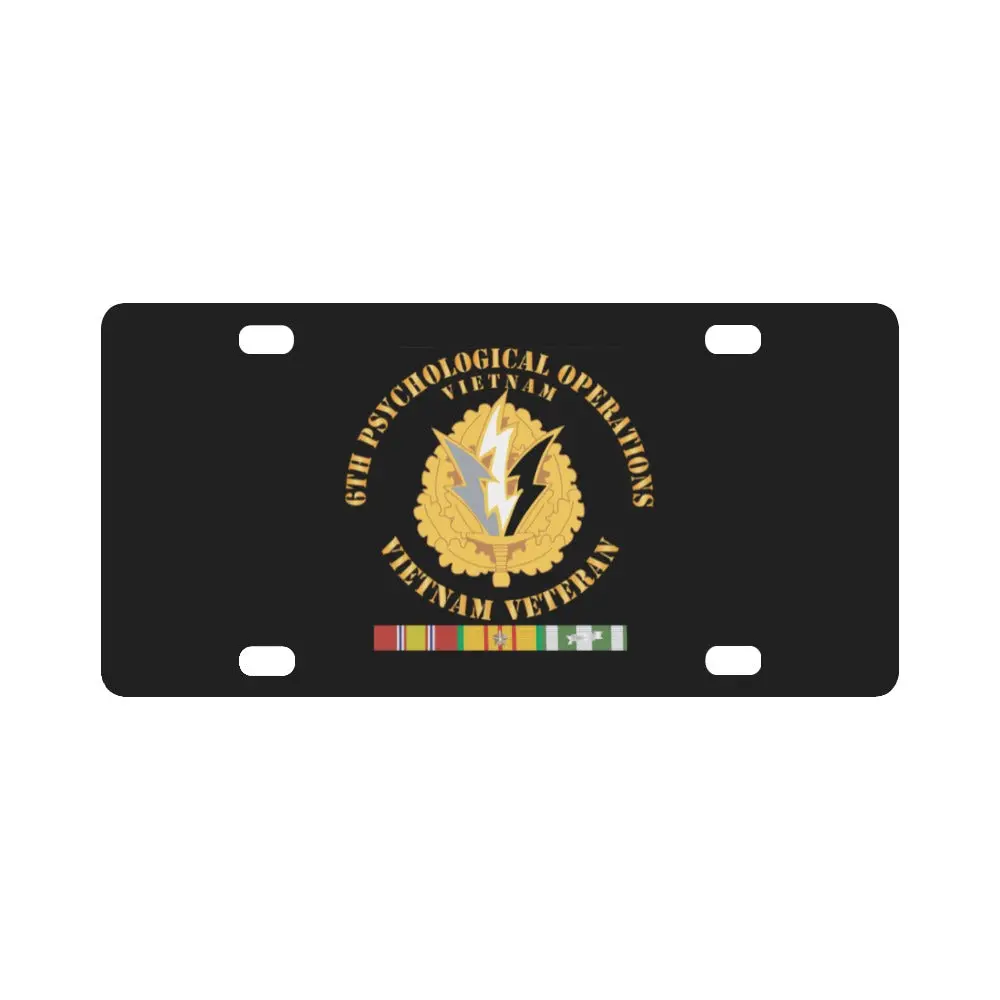 Army - 6Th Psychological Operations W Svc Ribbons X 300 Classic License Plate 1