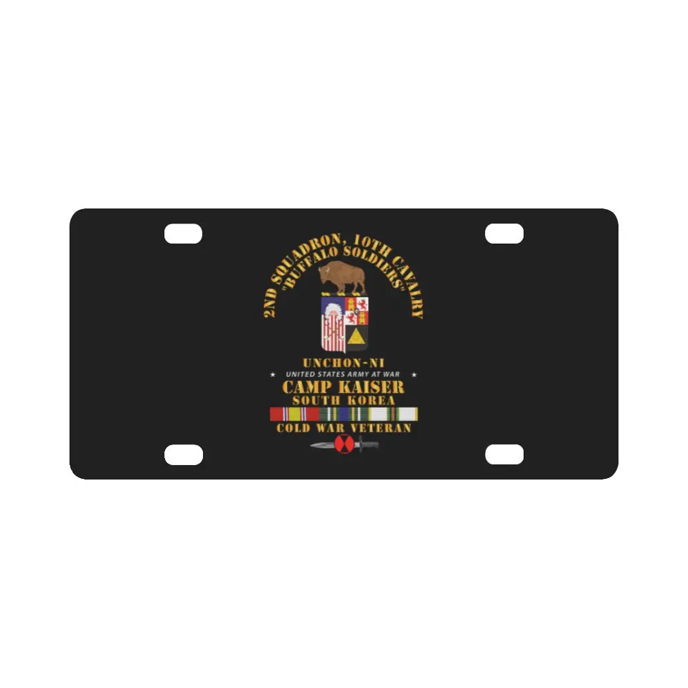 Army - 2Nd Squadron 10Th Cavalry - 7Th Id - Camp Kaiser Korea - Unchon-Ni Classic License Plate 1