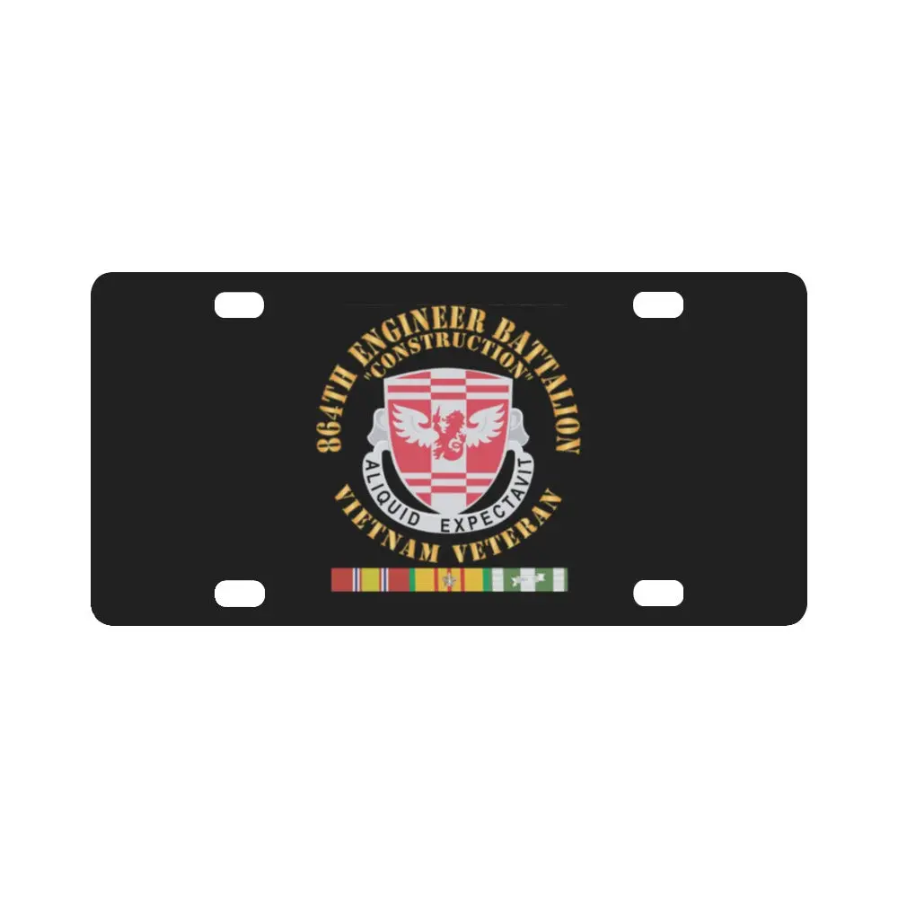 Army - 864Th Engineer Battalion With Vietnam Service Ribbon X 300 Classic License Plate 1