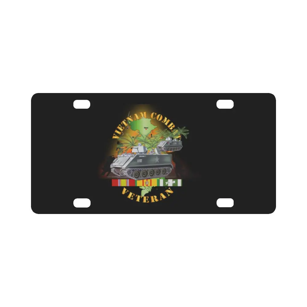 Army - Vietnam Combat Vet - W Apcs- Ambush Classic License Plate 1