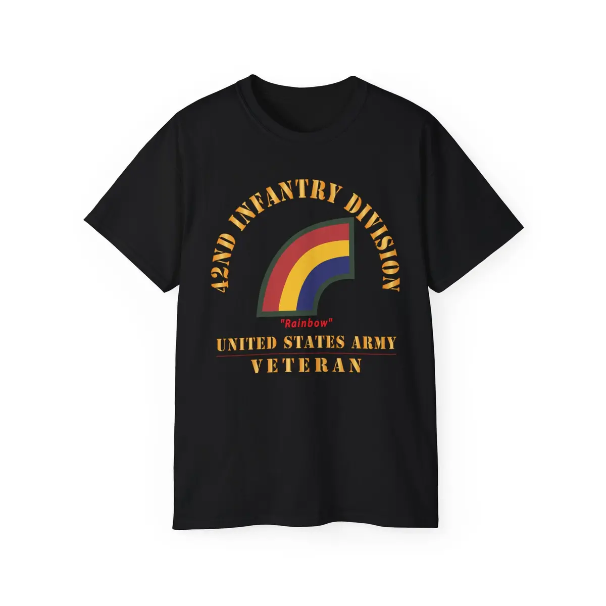 Unisex Ultra Cotton Tee - Army - Ssi - 42Nd Infantry Division - Rainbow - Us Army Veteran X 300 4
