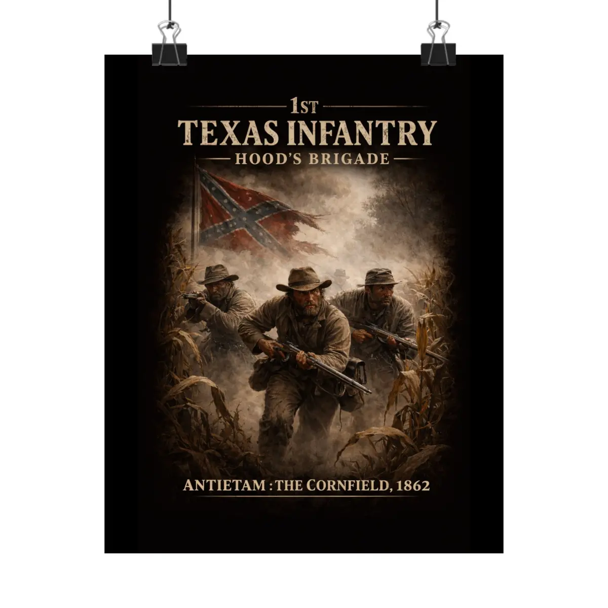 Matte Poster - 1St Charge Through The Cornfield, 1862 - Shirt Front 1