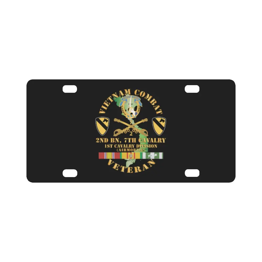 Army - Vietnam Combat Cavalry Vet W 2Nd Bn 7Th Cav Dui - 1St Cav Div X 300 Classic License Plate 1