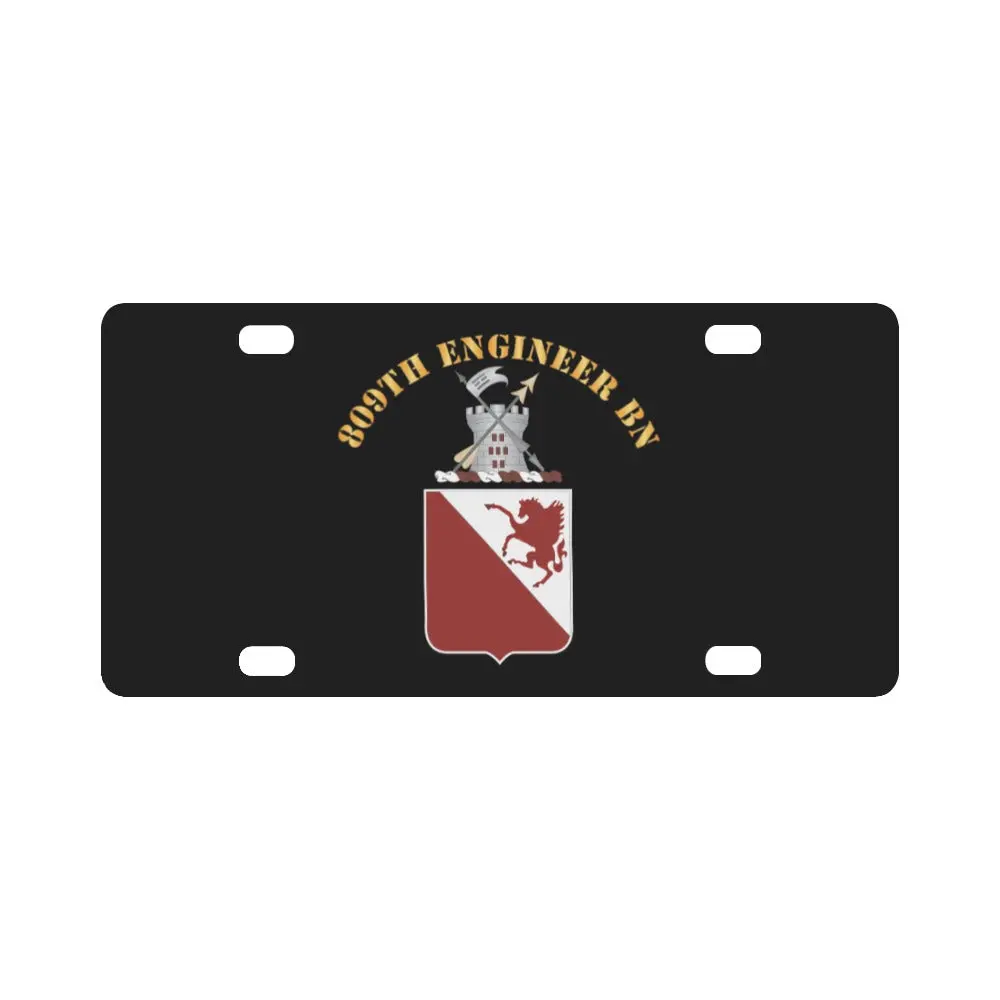 Army - 809Th Engineer Bn - Coat Of Arms X 300 Classic License Plate 1