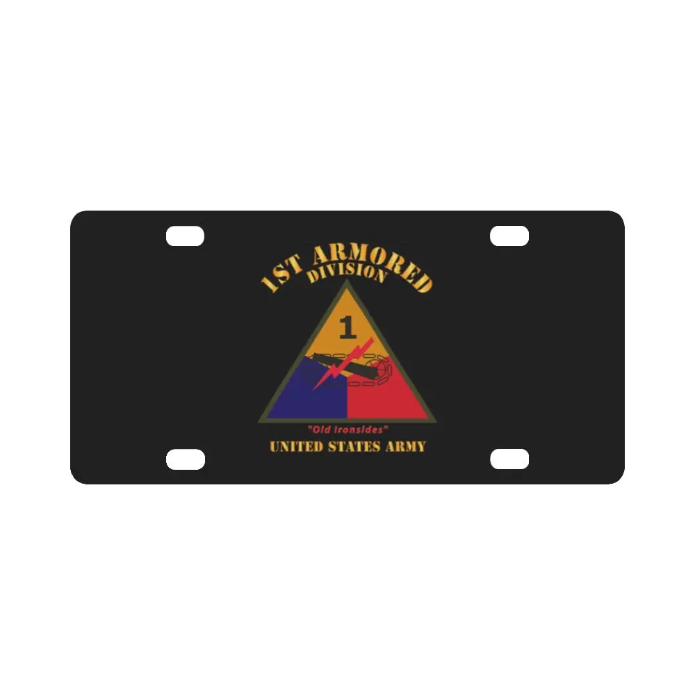 Army - Ssi - 1St Armored Division - Old Ironsides - Us Army X 300 Classic License Plate 1