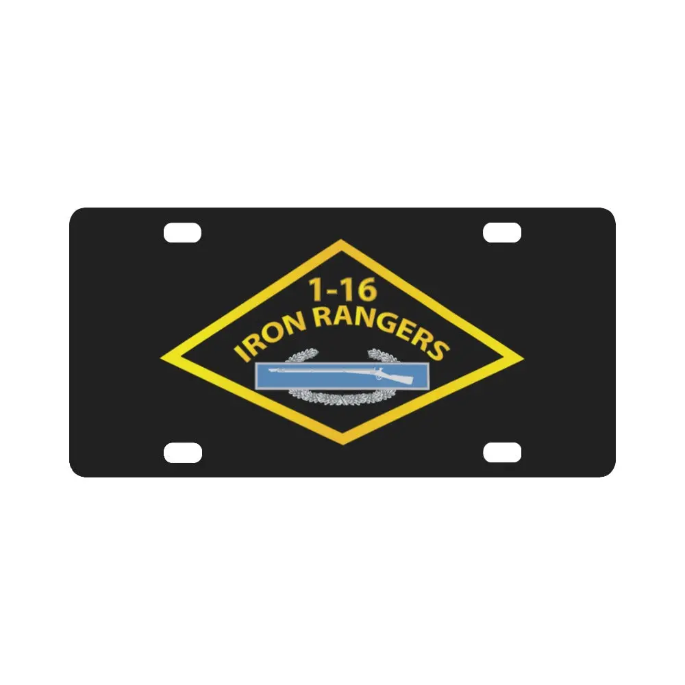 Army - 1St Bn,16Th Infantry - Iron Rangers W Cib W Txt X 300 Classic License Plate 1