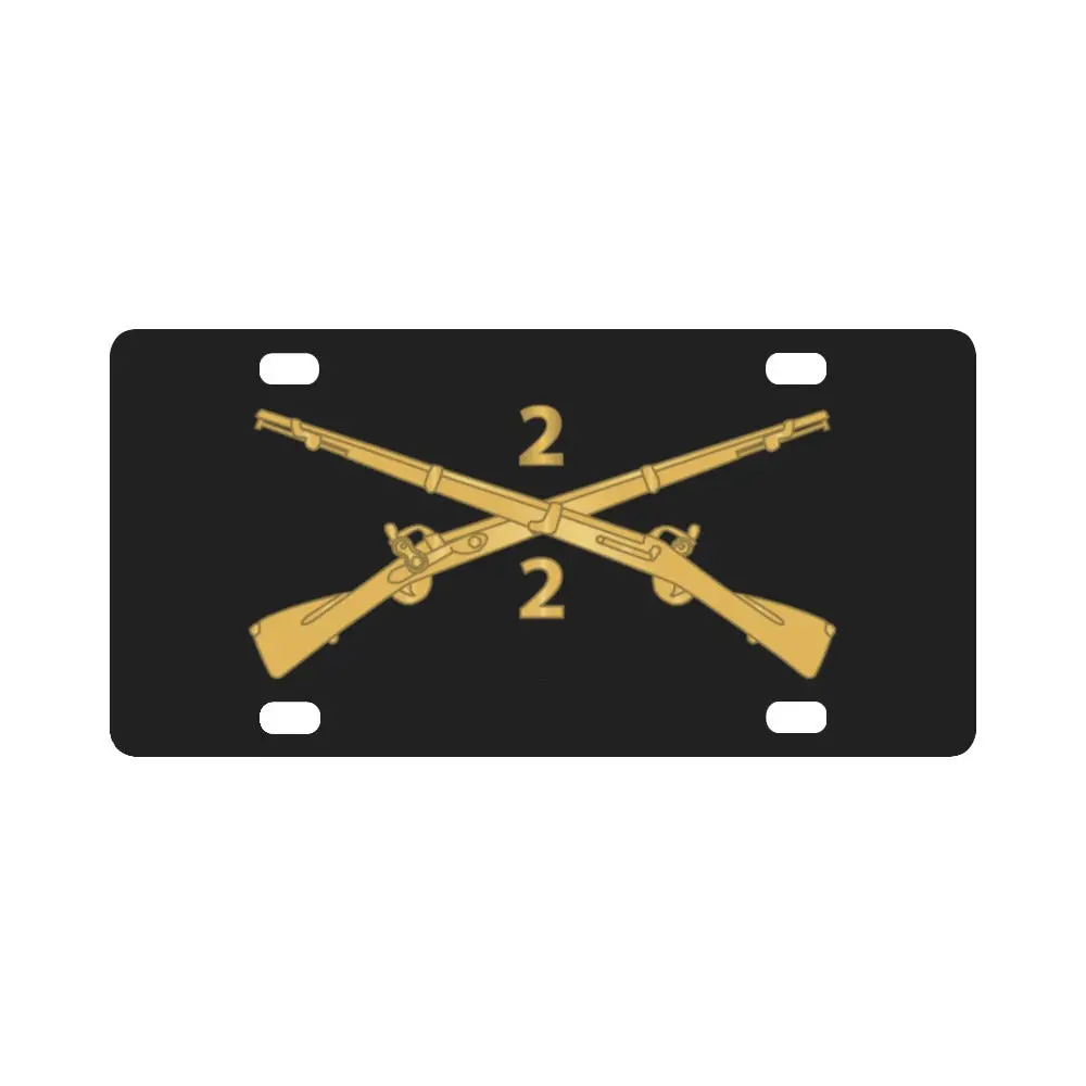 Army - 2Nd Battalion, 2Nd Infantry Regiment Branch - Wo Txt X 300 Classic License Plate 1