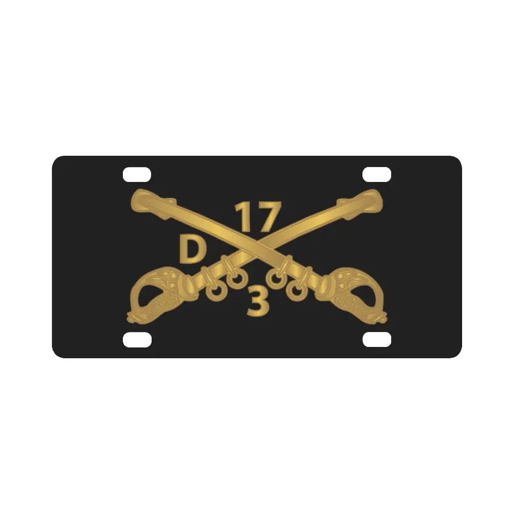 Army - Delta Troop - 3Rd Sqn 17Th Cavalry Branch Wo Txt X 300 Classic License Plate 1
