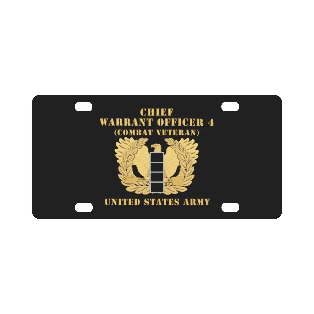 Army - Chief Warrant Officer - Cw04 - Combat Veteran - Flat - Eagle And Bar X 300 Classic License Plate 1