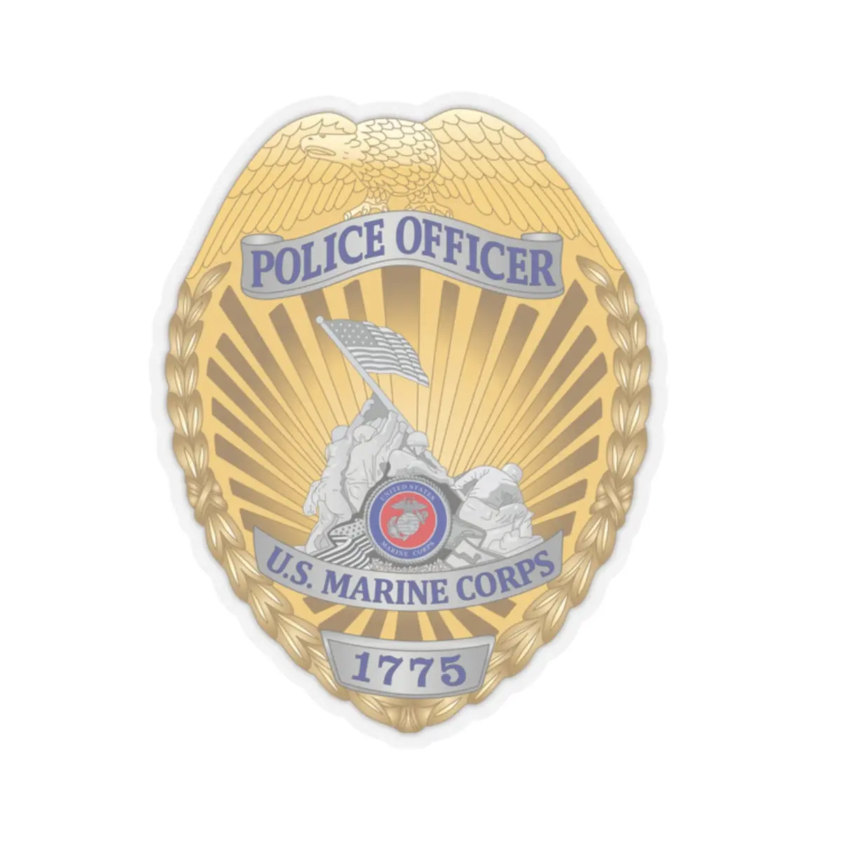 Kiss-Cut Stickers - Usmc - Police Officer - U.S. Marine Corps 1775 X 300 2