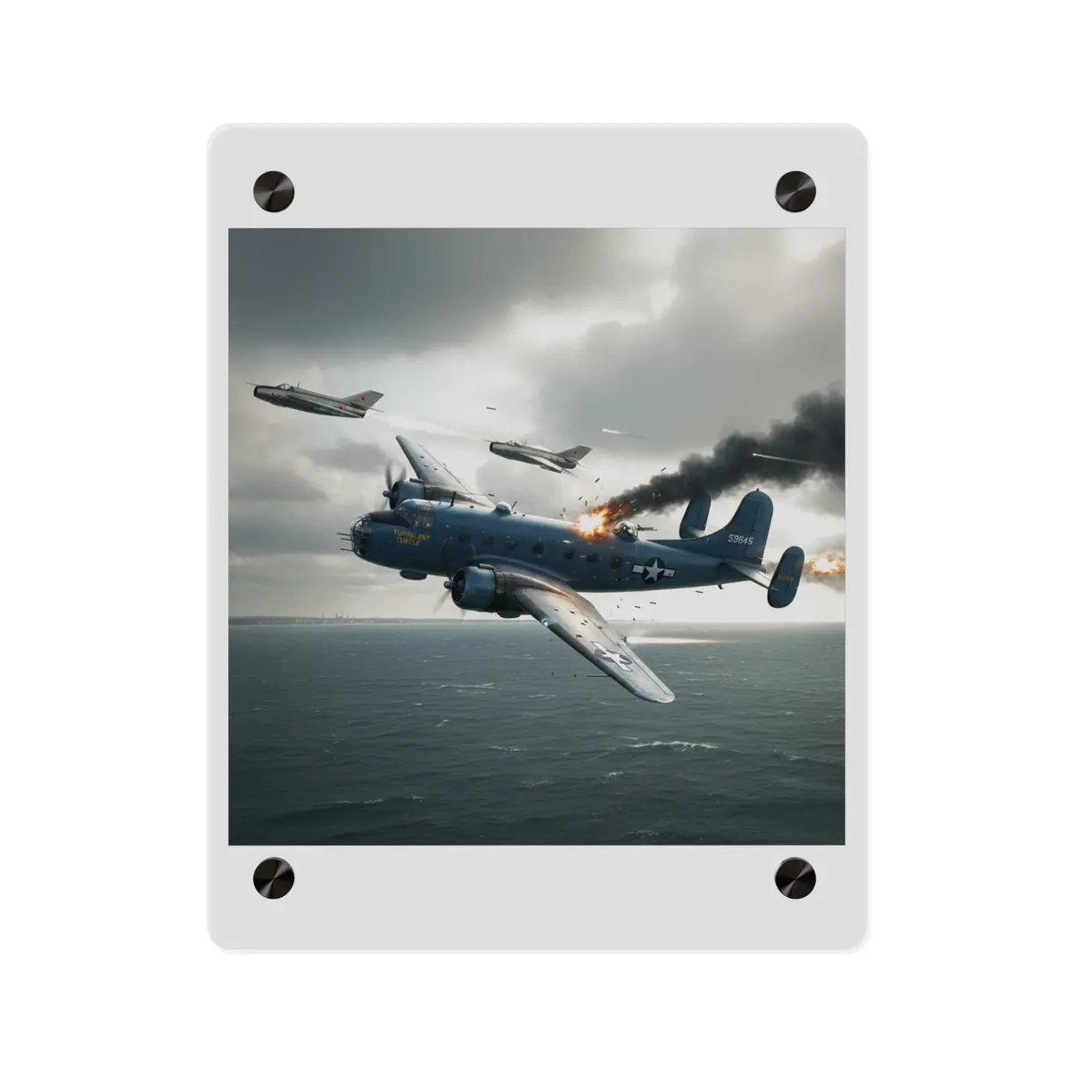 Acrylic Wall Art Panel - April 8, 1950, Baltic Sea - Latvia Soviet Fighters Shot Down A U.S. Navy Pb4y-2 - Liberator - Cold War 6